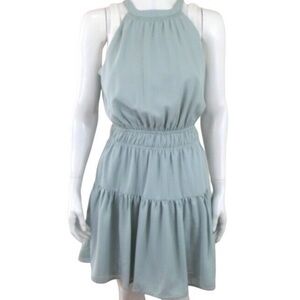 Japna Women’s Tiered Ruffle Sage Green Dress Size Small